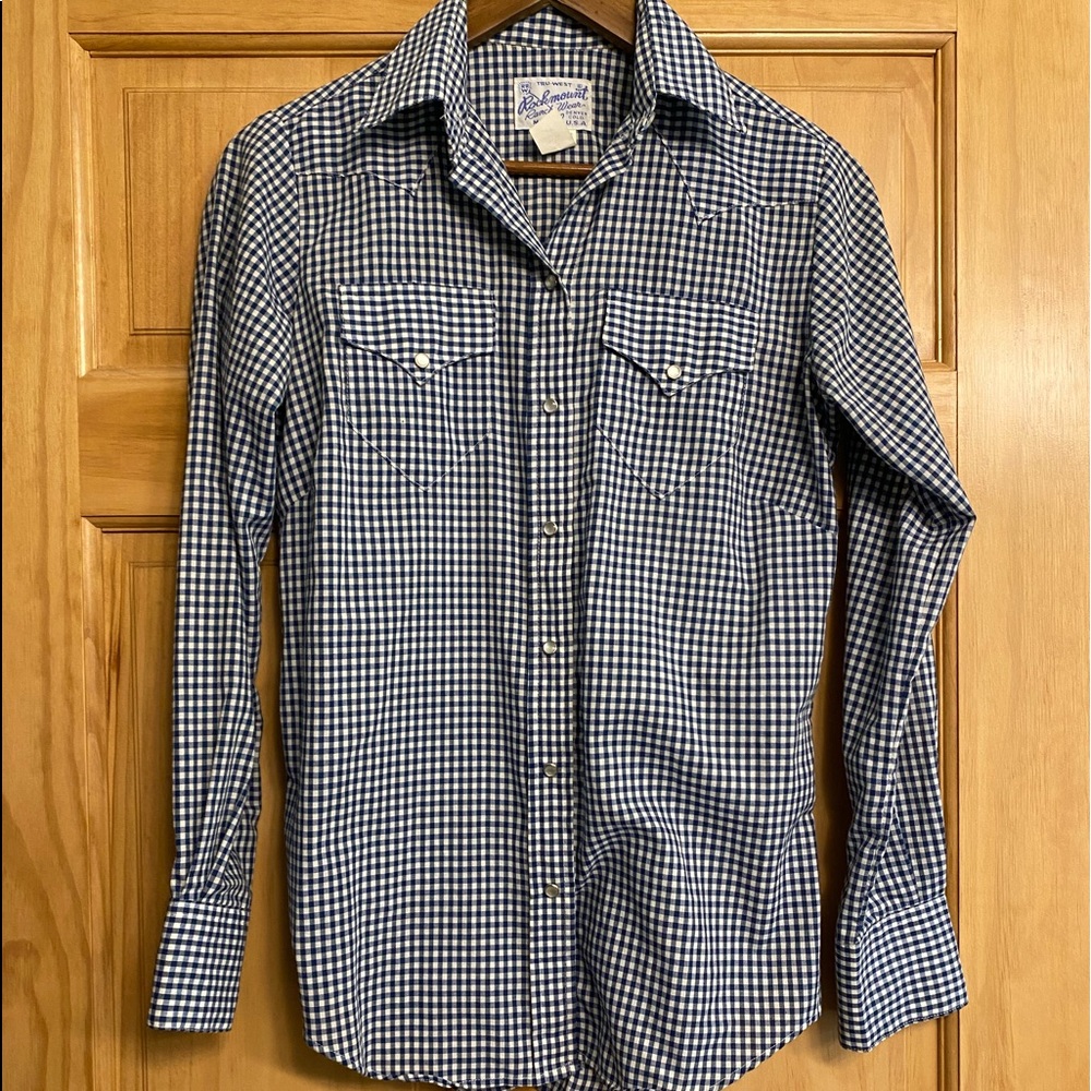 RockMount West Wear Gingham Pearl Snap Long Sleeve